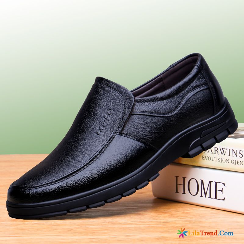 Anzug Schuhe Schwarz Weiß Schwarz Rutschsicher Echtleder Lederschuhe Täglich