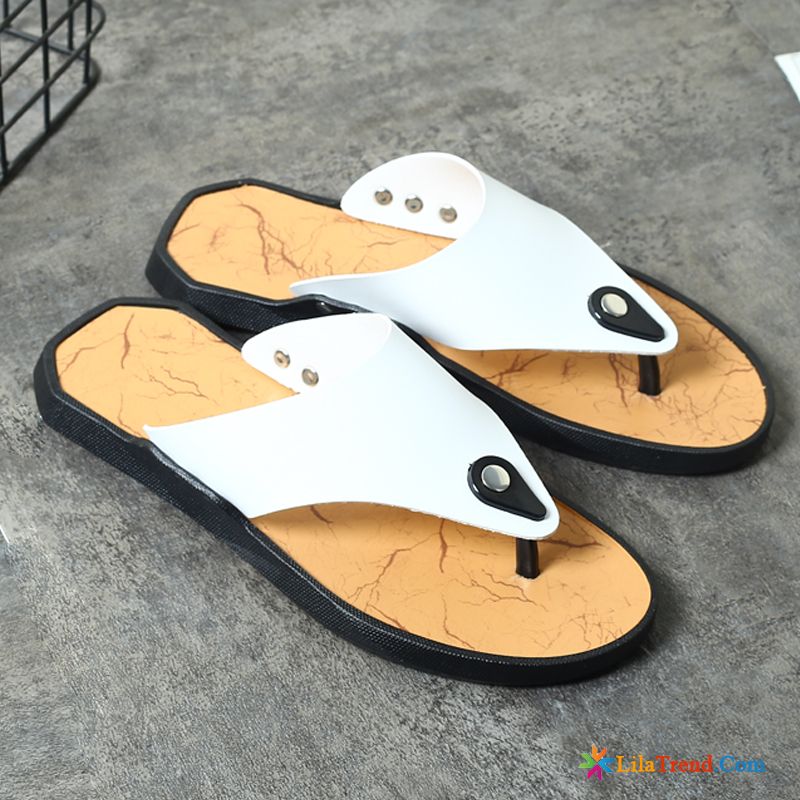 Ausgefallene Hausschuhe Herren Dunkelrot Neue Flip Flops Persönlichkeit Atmungsaktiv Trend Kaufen