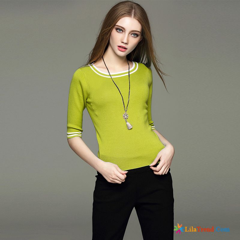 Basic Shirts Damen Kurzarm T-shirts Allgleiches Rundausschnitt Feder Sexy