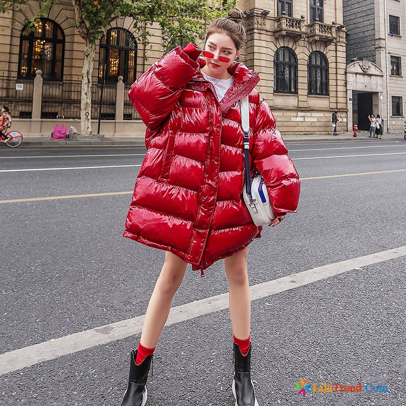 Blaue Winterjacke Damen Hellrot Winter Blau Überzieher Damen Baumwolle Günstig