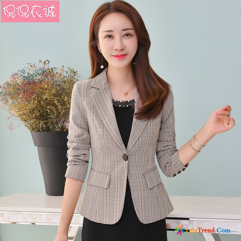 Blazer Damen Modern Slim Fit Flieder Neu Trend Überzieher Dünn Mantel Günstig