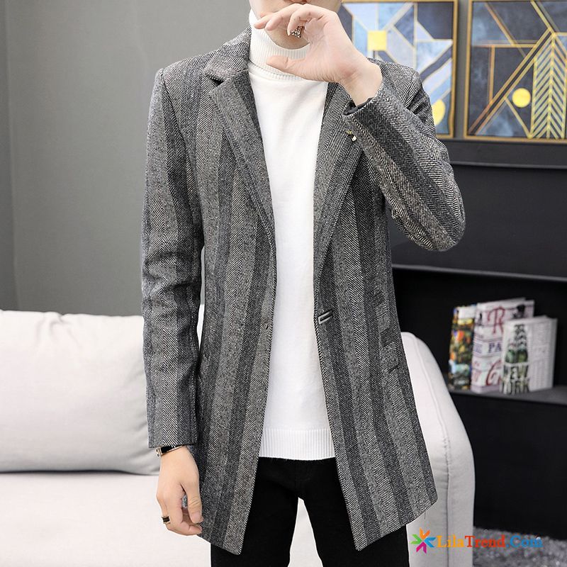 Blazer Herren Slim Fit Grau Neu Mäntel Trend Freizeit Jugend Billig