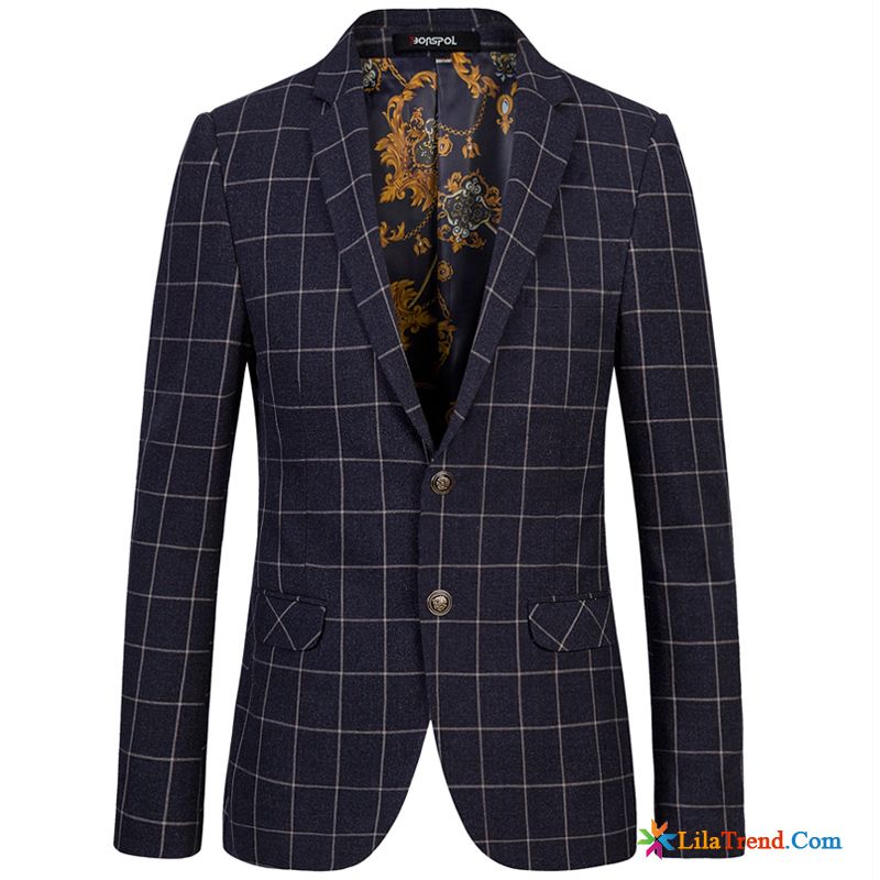 Blazer Weste Blau Herren Rosarot Schlank Freizeit Herren Britischen Feder Sale