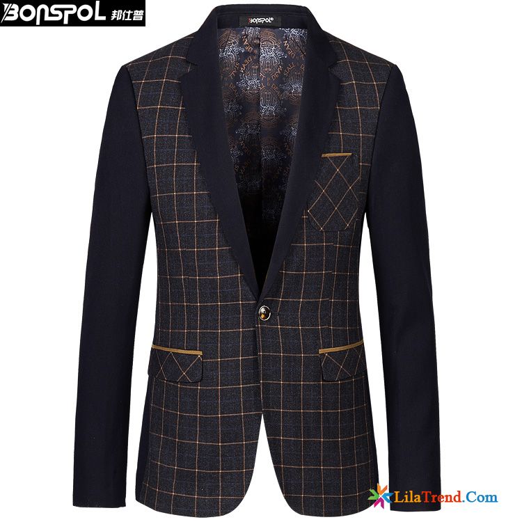 Blazer Weste Blau Herren Rosarot Schlank Freizeit Herren Britischen Feder Sale