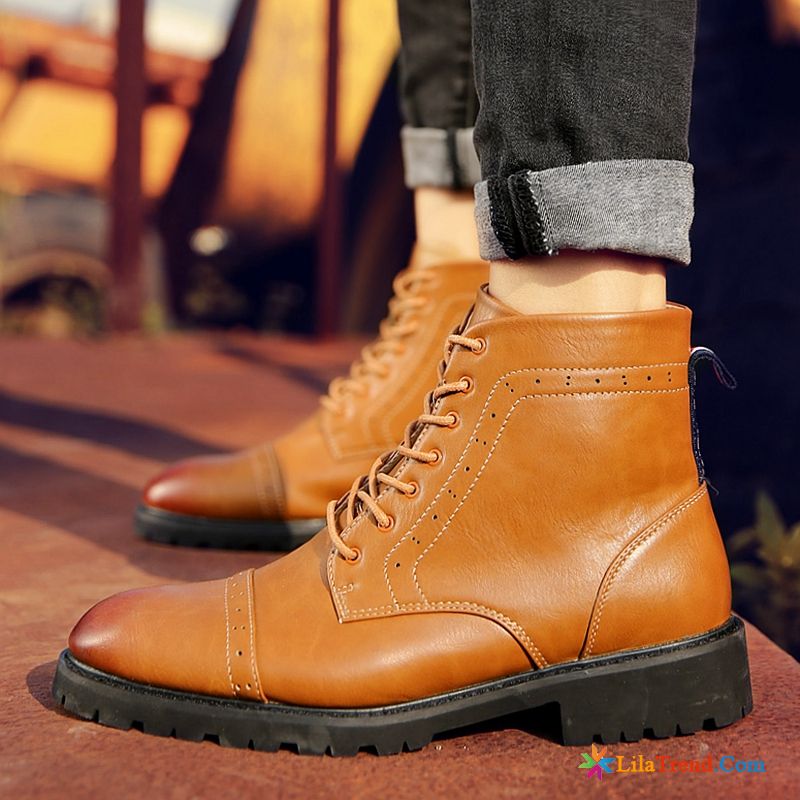 Boots Herren Leder Retro Kurze Stiefel Gefrostet Sommer Schuhe