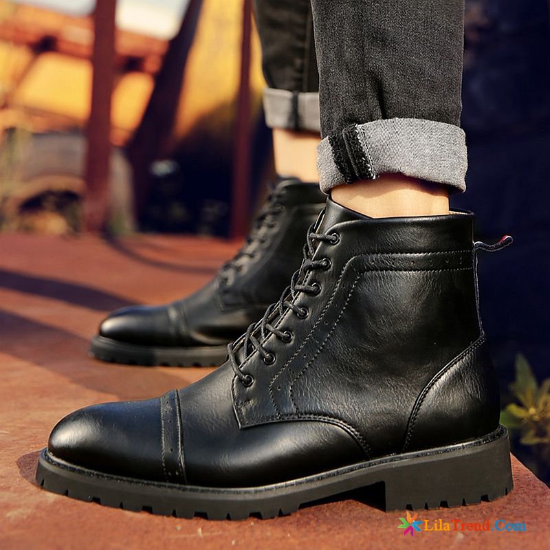 Boots Herren Leder Retro Kurze Stiefel Gefrostet Sommer Schuhe