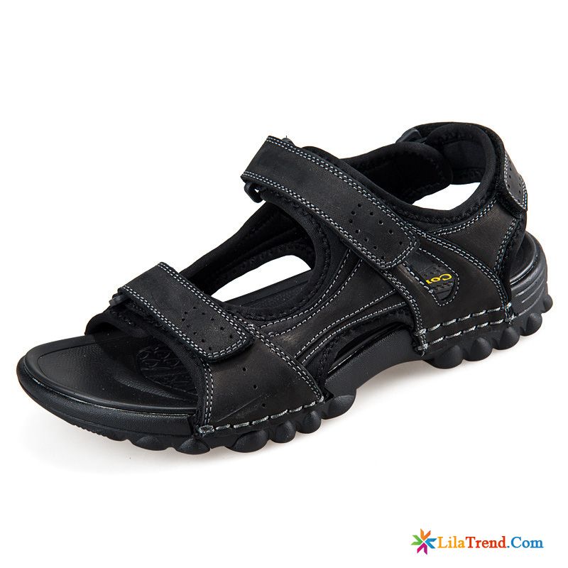 Business Sandalen Herren Leder Strand Rutschsicher Sommer Sandalen Billig