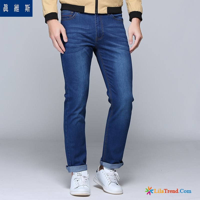 Cargo Jeans Herren Marineblau Herbst Hose Herren Denim Schlank Günstig