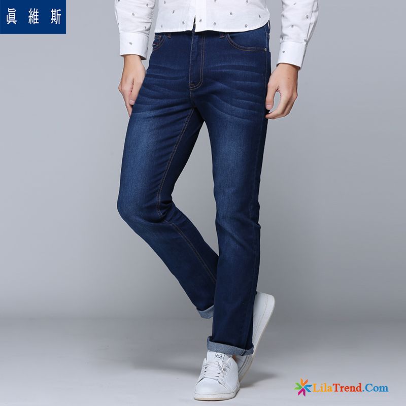 Cargo Jeans Herren Marineblau Herbst Hose Herren Denim Schlank Günstig