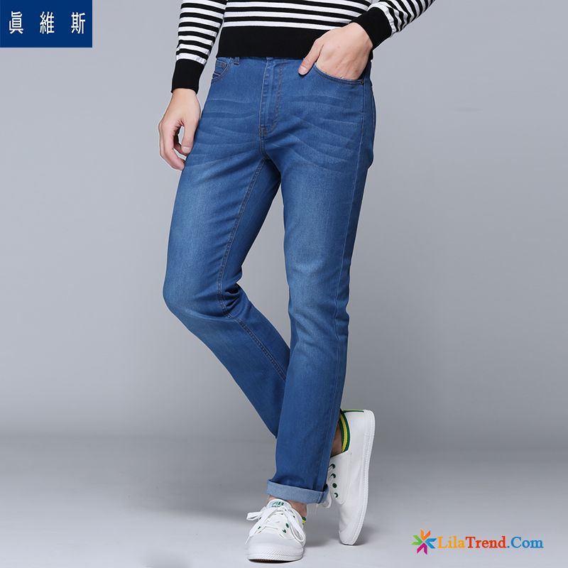 Cargo Jeans Herren Marineblau Herbst Hose Herren Denim Schlank Günstig