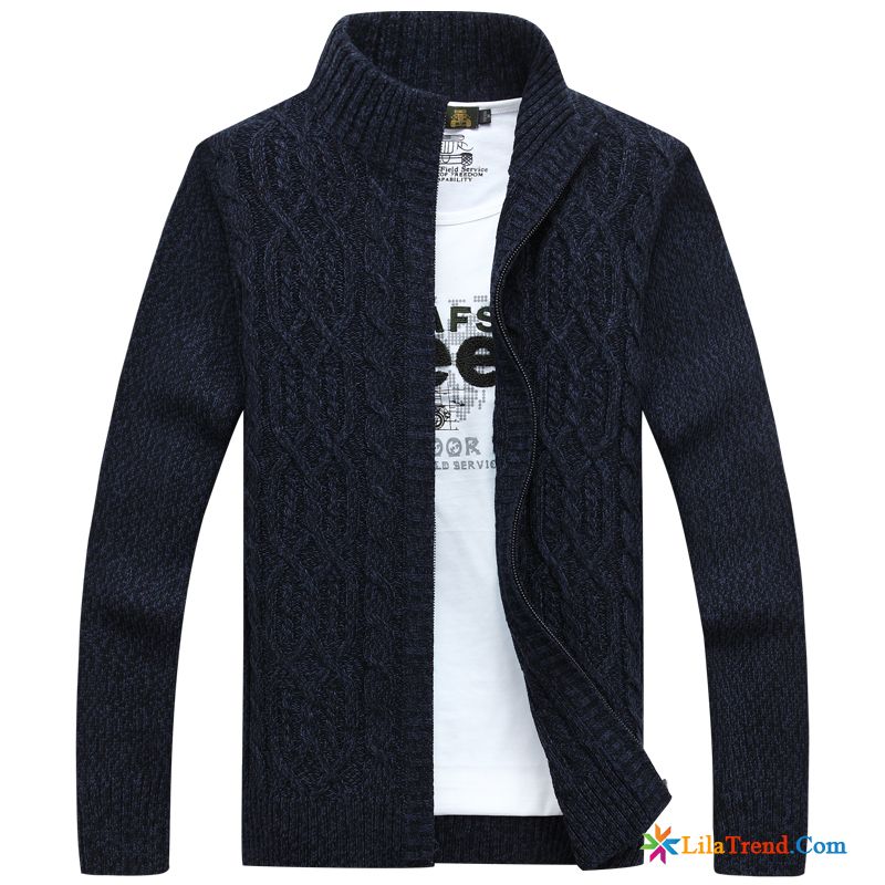 Cashmere Hoodie Herren Reißverschluss Pullover Überzieher Strickjacke Dick Billig