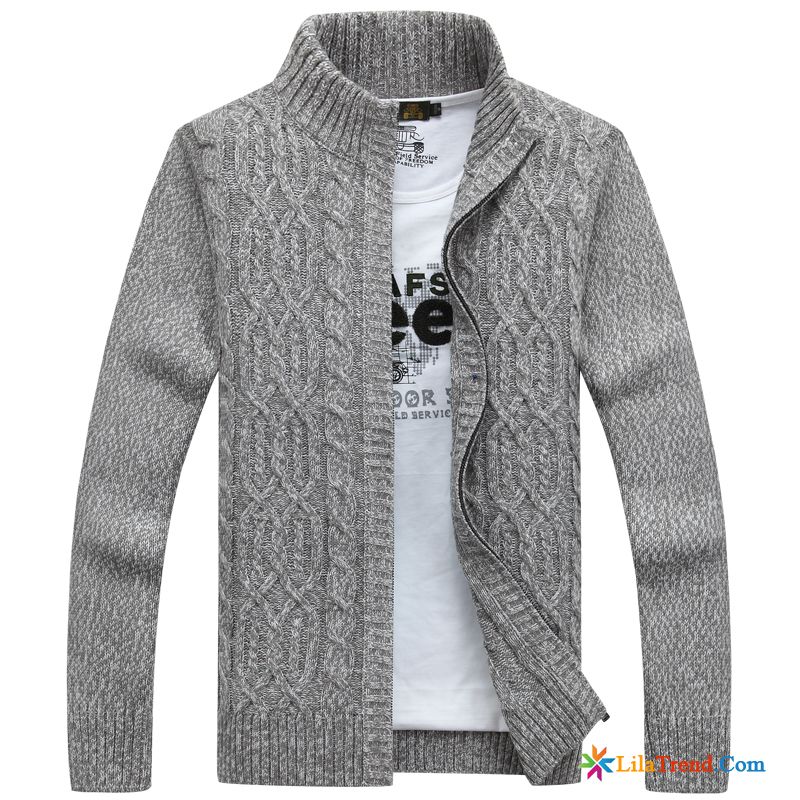 Cashmere Hoodie Herren Reißverschluss Pullover Überzieher Strickjacke Dick Billig