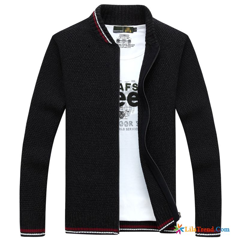 Cashmere Hoodie Herren Reißverschluss Pullover Überzieher Strickjacke Dick Billig