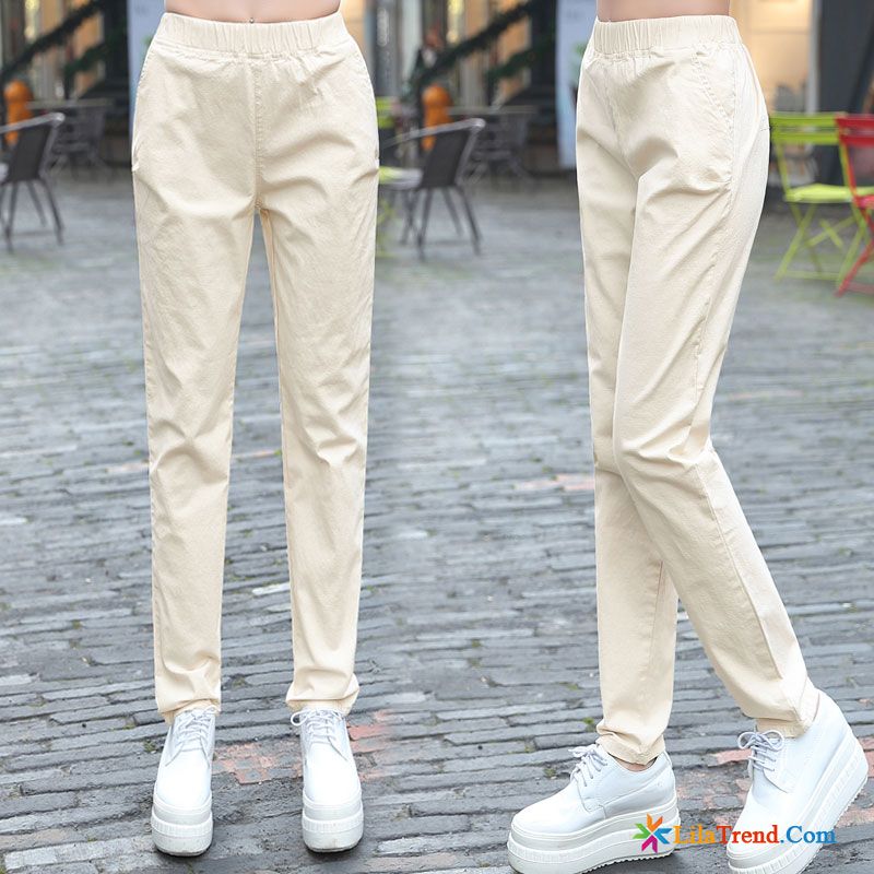 Chino Hose Damen Dunkelbraun Hohe Taille Freizeit Damen Lose Mode Günstig