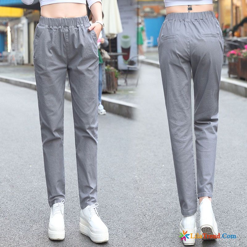 Chino Hose Damen Dunkelbraun Hohe Taille Freizeit Damen Lose Mode Günstig