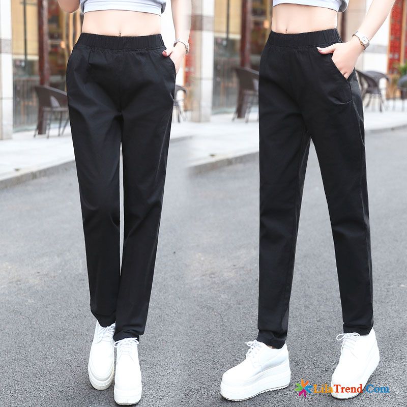 Chino Hose Damen Dunkelbraun Hohe Taille Freizeit Damen Lose Mode Günstig