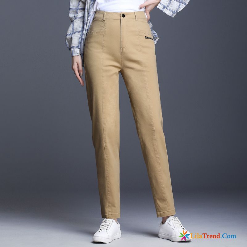 Chino Hose Damen Grau Herbst Gelb Freizeit Feder Hose Kaufen