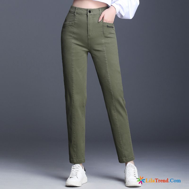 Chino Hose Damen Grau Herbst Gelb Freizeit Feder Hose Kaufen