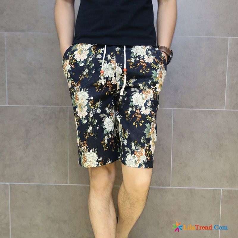 Coole Kurze Hosen Herren Blau Kurze Hose Sommer Blumen Trend Kurze Hose Billig