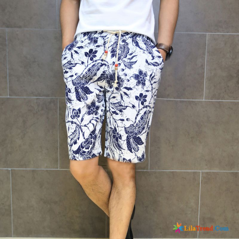 Coole Kurze Hosen Herren Blau Kurze Hose Sommer Blumen Trend Kurze Hose Billig