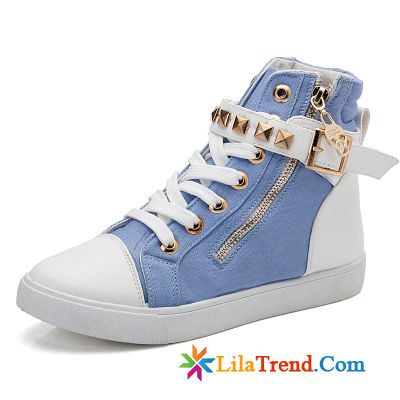 Damen Sneaker Weiß Casual Hohe Skaterschuhe Schuhe Herbst Billig