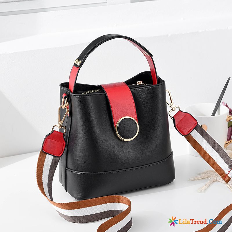 Damen Umhängetasche Leder Schwarz Das Neue Allgleiches Temperament Messenger-tasche Schwarz Sale