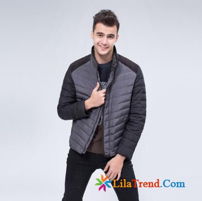 Daunenjacke Sommer Herren Silber Schlank Daunenjacke Mode Herren Überzieher Günstig