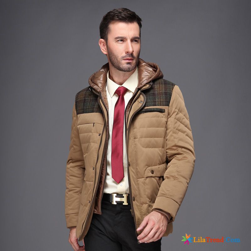 Daunenjacken Herren Outlet Daunenjacke Verdickung Neu Trend Lange Kaufen