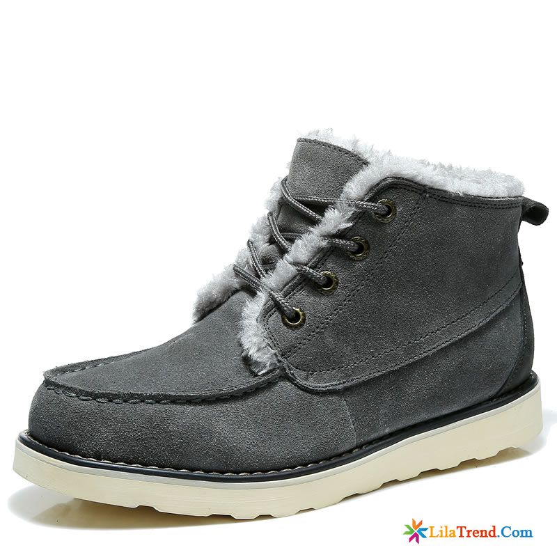 Design Schuhe Herren Echtleder Kurze Stiefel Schuhe Trend Thermische Günstig