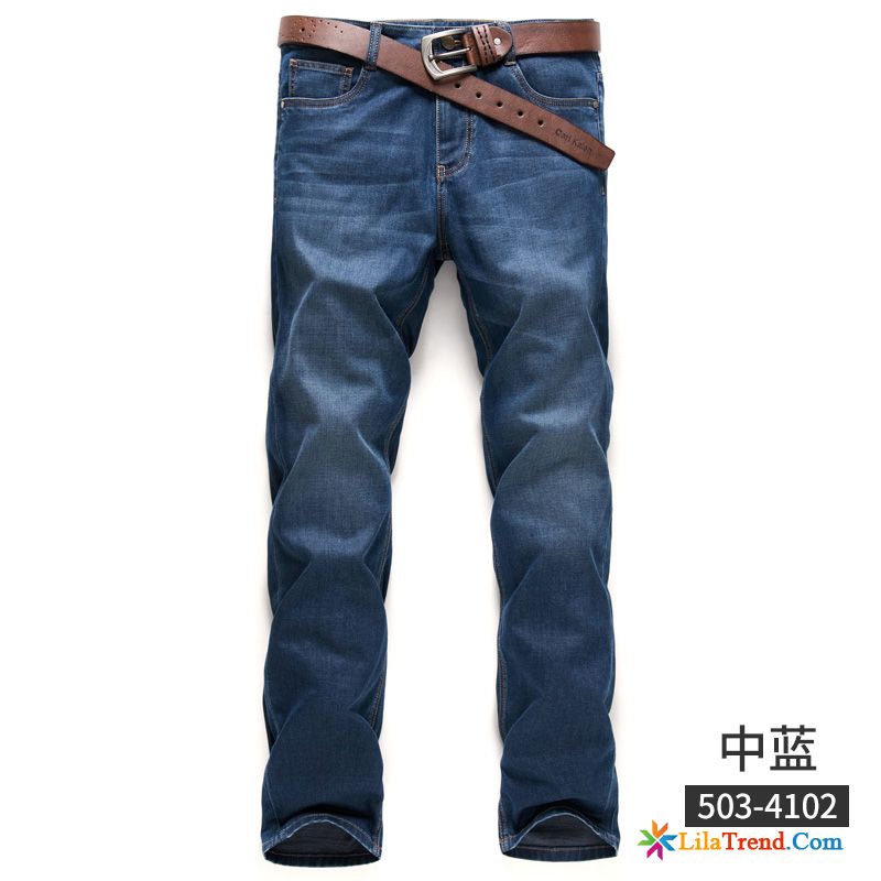 Destroyed Jeans Herren Gerade Jeans Lose Jugend Einfach