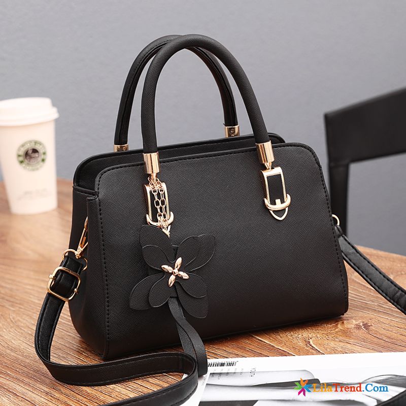 Echte Ledertaschen Damen Schwarz Mode Messenger-tasche Mama Das Neue