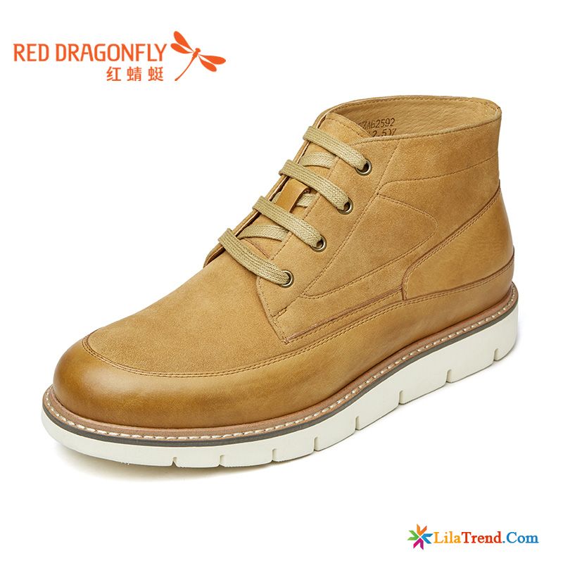 Elegant Schuhe Herren British Lederschuhe Casual Herbst Rot Verkaufen