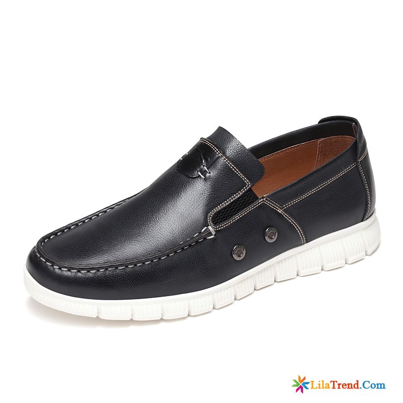 Elegant Schuhe Männer Lachsrosa Echtleder Halbschuhe Casual Feder Schnürschuhe Verkaufen