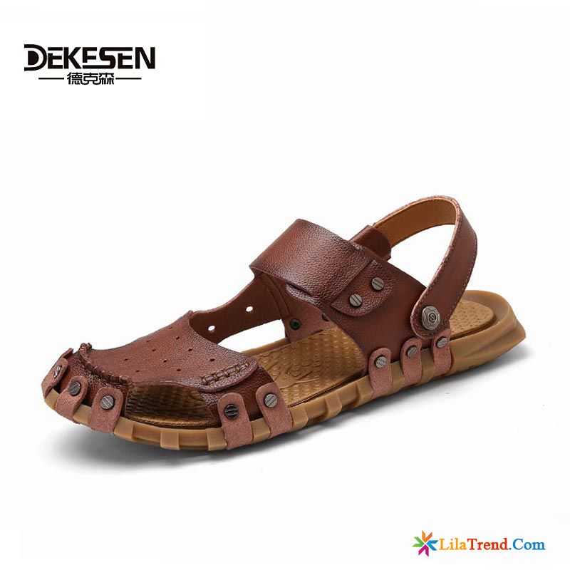 Fußbett Sandalen Herren Pantolette Wasserdicht Strand Große Größe Trend Billig