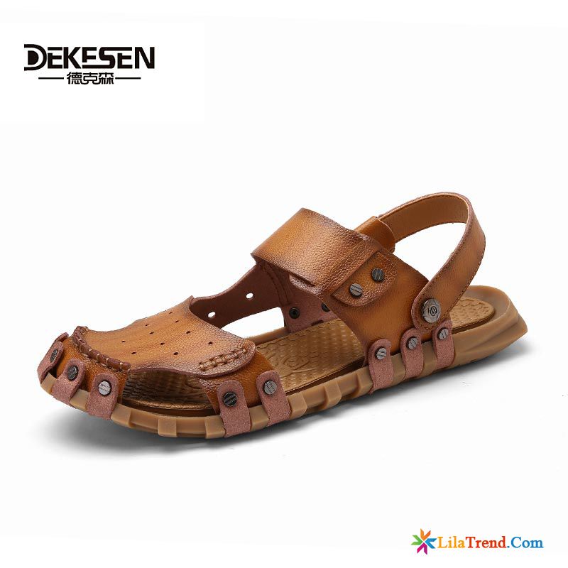 Fußbett Sandalen Herren Pantolette Wasserdicht Strand Große Größe Trend Billig