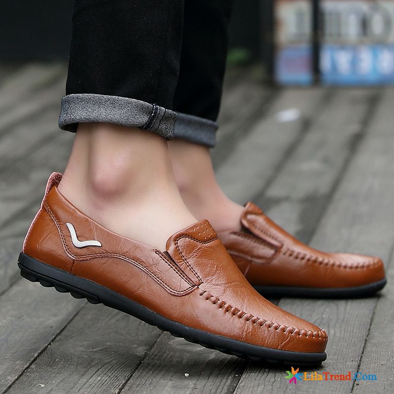 Für Männer Braun Casual Rot Feder Fahrschuhe Schuhe