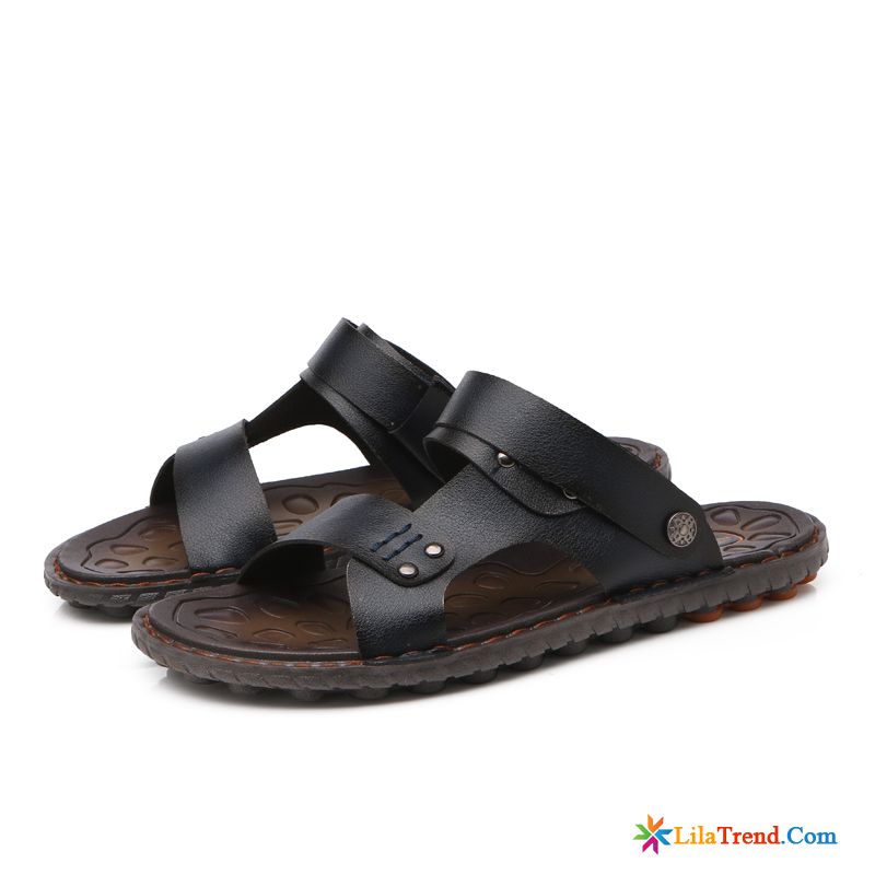 Geflochtene Schuhe Herren Rotblond Sandalen Casual Echtleder Schuhe Sommer Sale