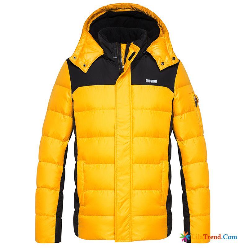 Gelbe Daunenjacke Herren Gut Aussehend Trend Warme Daunenjacke Duck Nach Unten Sale