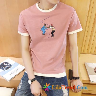 Glitzer T Shirt Herren Rosa Kleider Hülse Herren Trend Teenager Billig