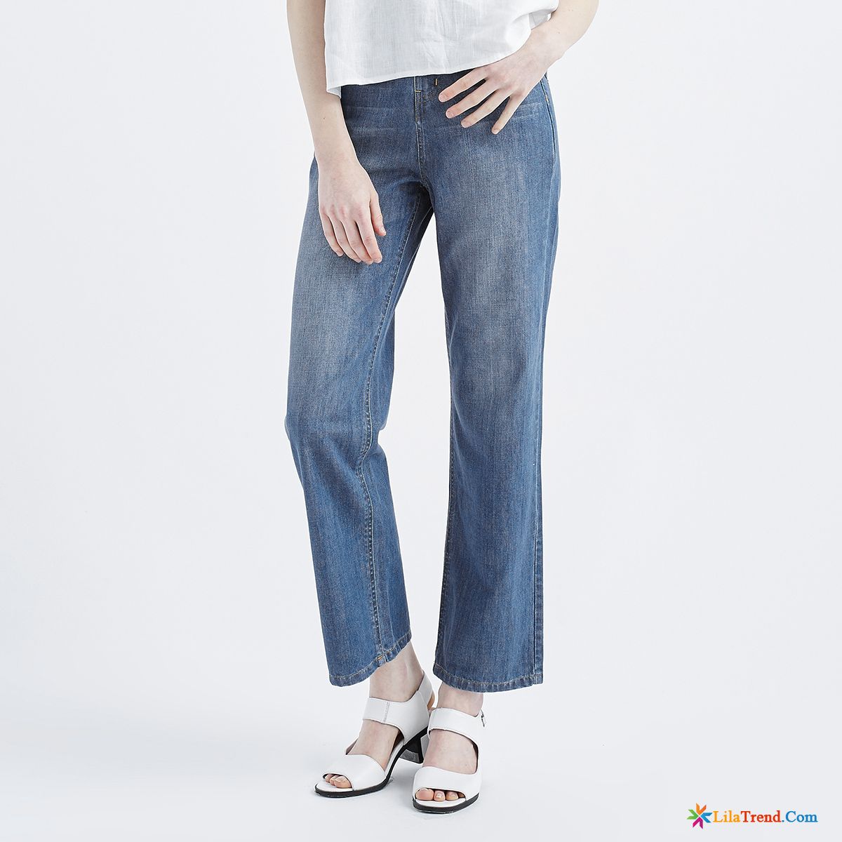 Graue Jeanshose Damen Dunkelrot Hohe Taille Baumwolle Pfingstrose Jeans Feder Günstig