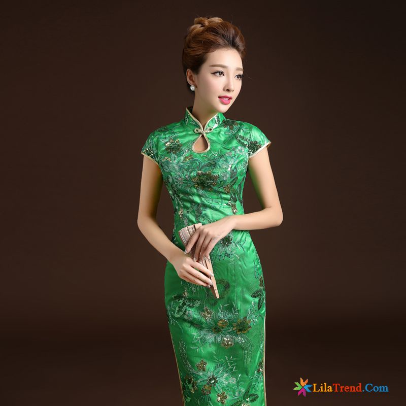 Graues Kleid Heiraten Cheongsam Schlank Neu Braut Sale