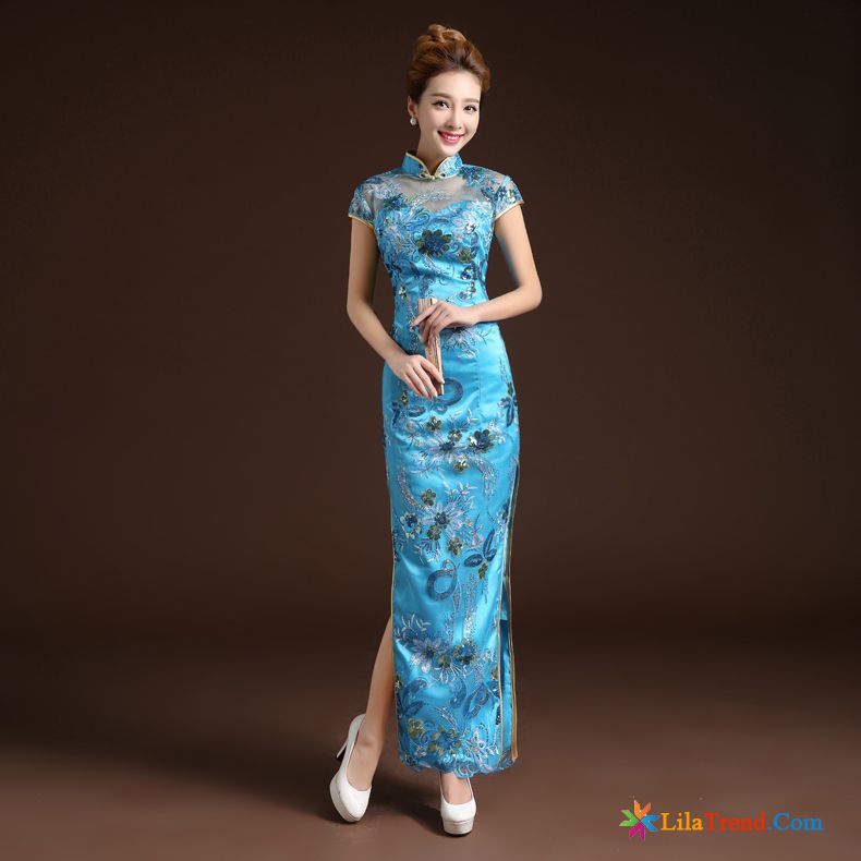 Graues Kleid Heiraten Cheongsam Schlank Neu Braut Sale