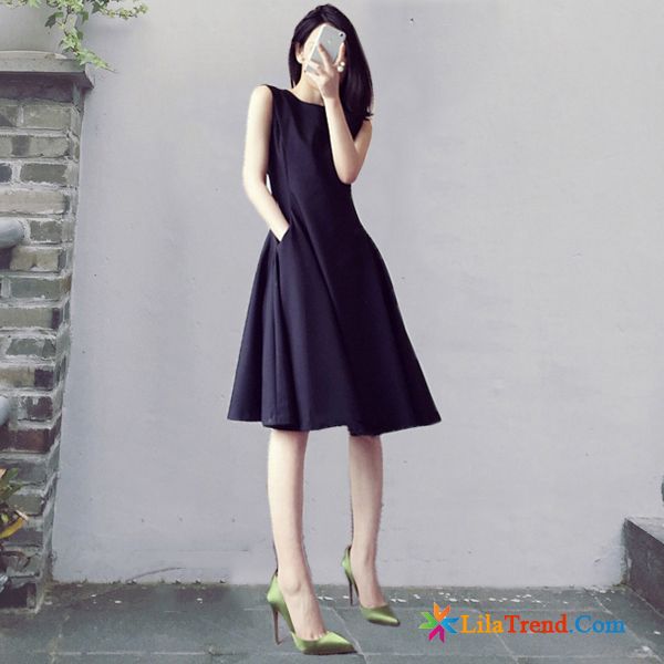 Graues Kleid Kleid Kleider Herbst Schwarz Feder