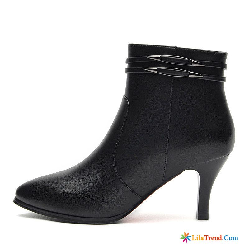 Günstig Schuhe Bestellen Hochhackigen Damen Spitze Stiefel Dünne Fersen Verkaufen