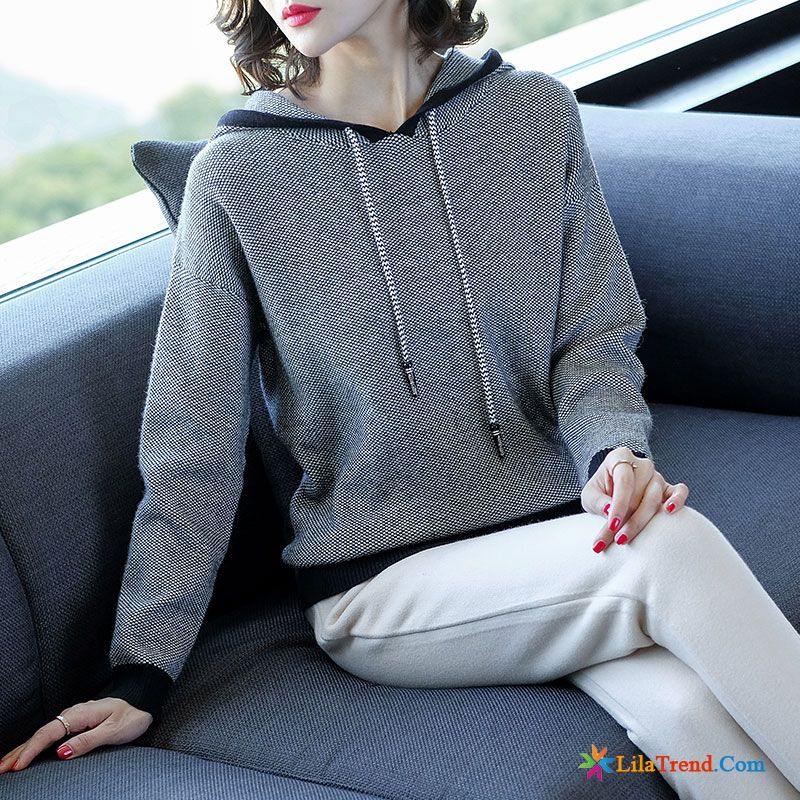 Günstige Kapuzenpullis Für Damen Lindgrün Herbst Damen Lose Pullover Strickwaren Günstig