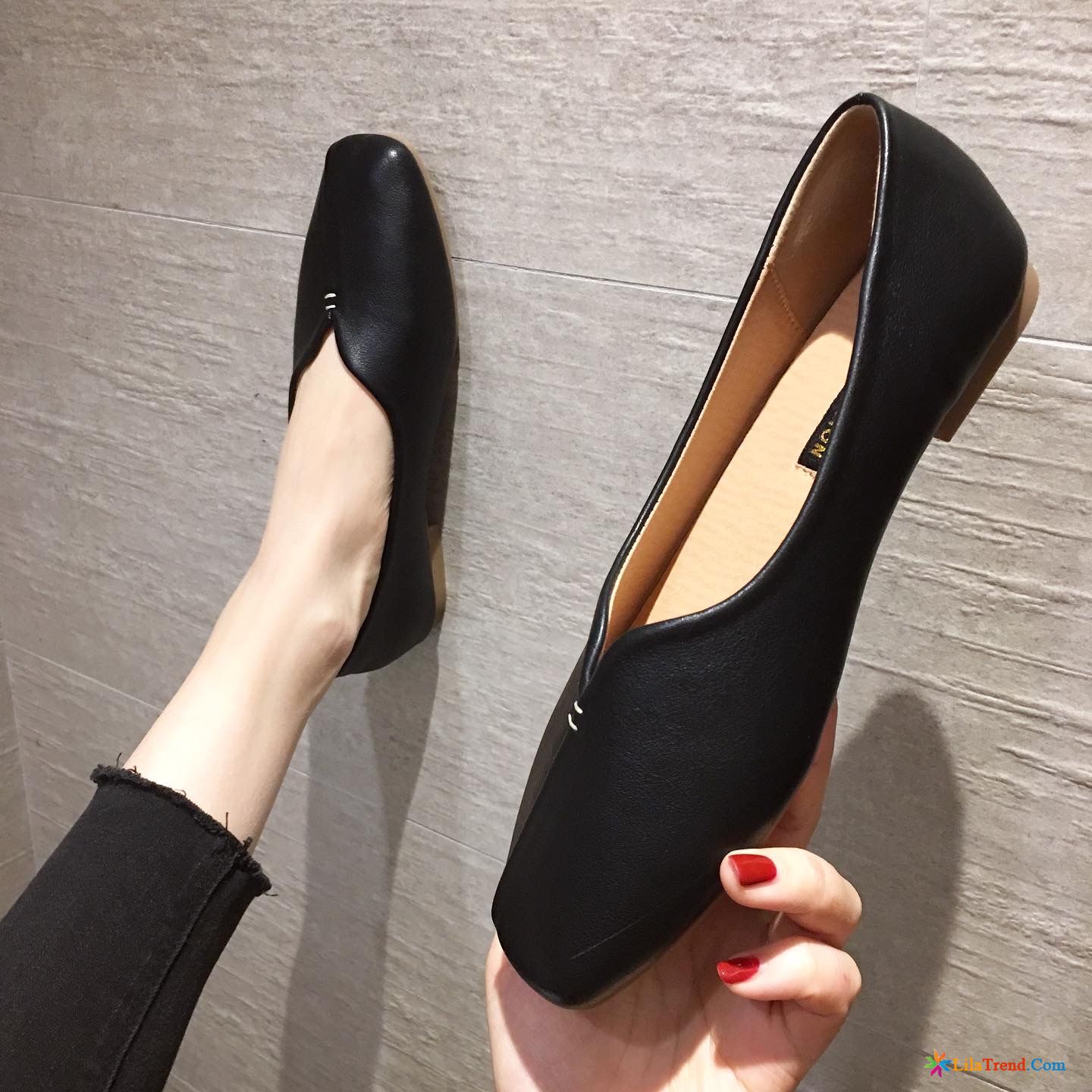 Halbschuhe Damen Weiß Bunt Allgleiches Herbst Slip-on Schwarz Feder Günstig