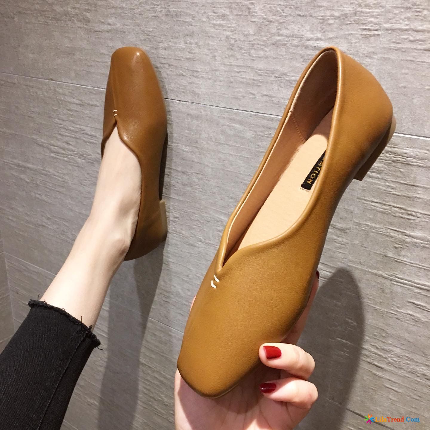 Halbschuhe Damen Weiß Bunt Allgleiches Herbst Slip-on Schwarz Feder Günstig