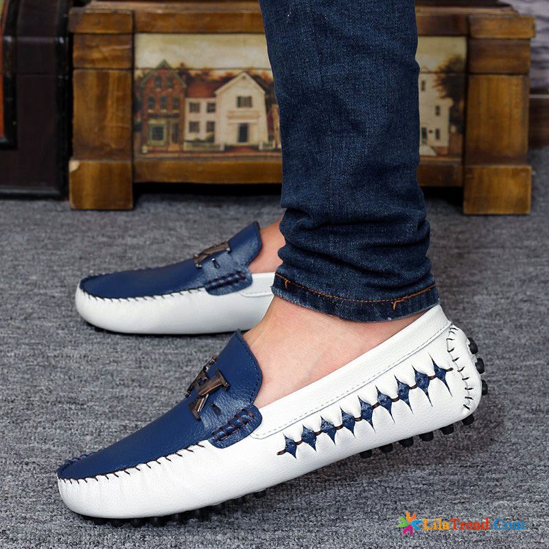 Halbschuhe Herren Leder Braun Faul Casual Fahrt Schuhe Trend Rabatt