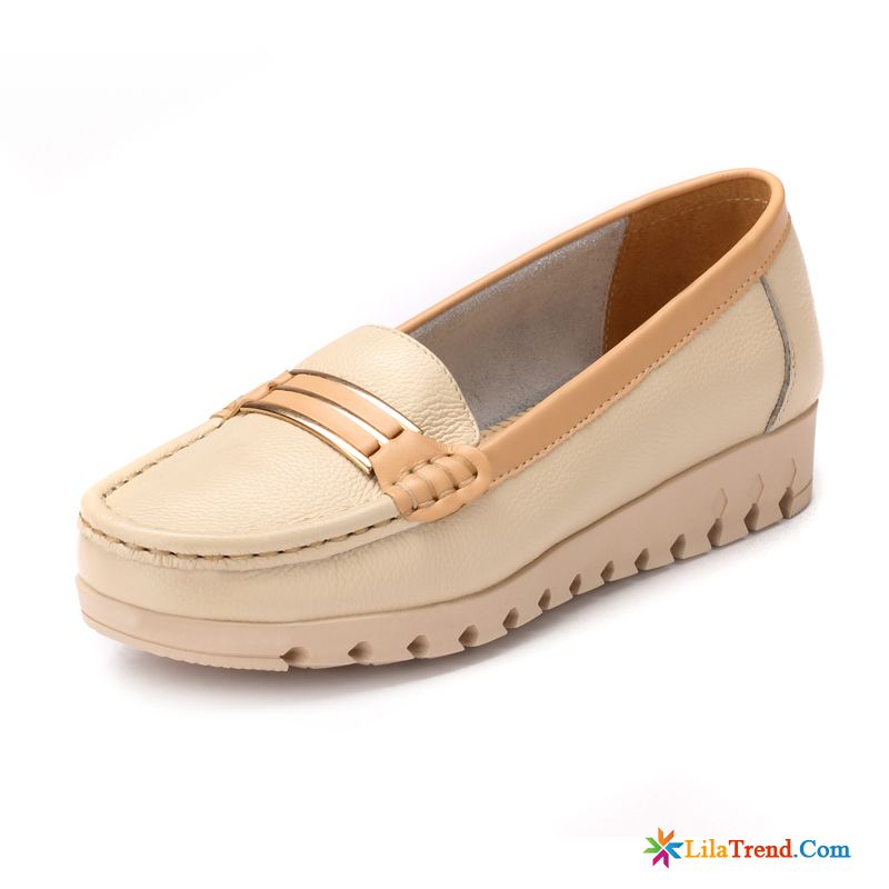 Halbschuhe Weiß Damen Beige Casual Schnürschuhe Flache Weiche Sohle Schuhe Kaufen