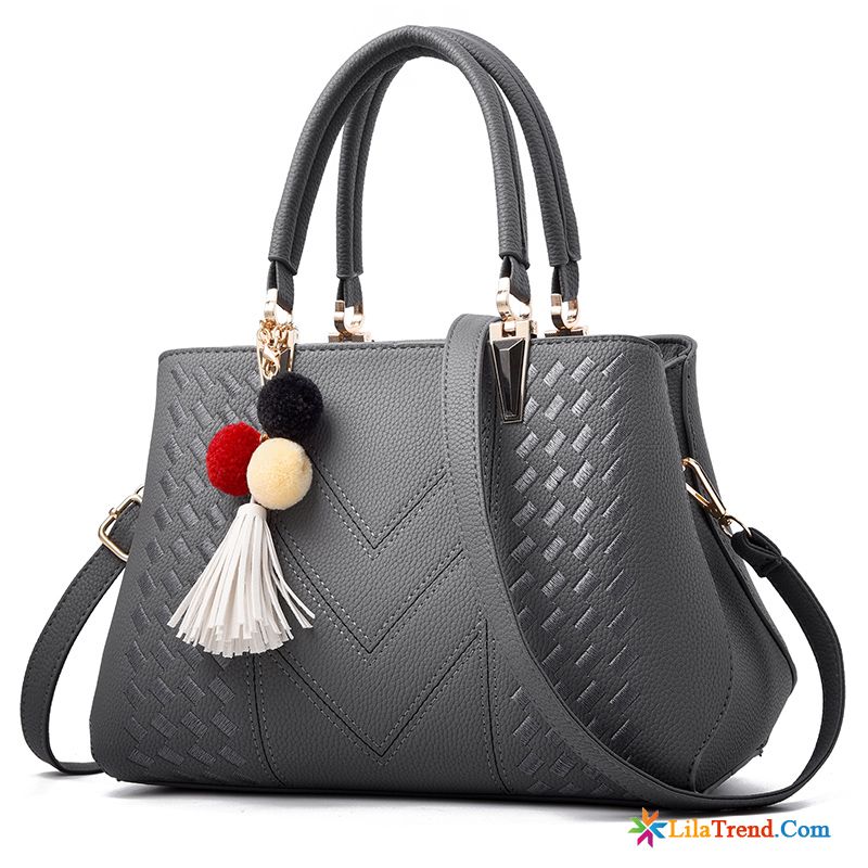 Handtasche Damen Grau Dunkelblau Das Neue Mode Messenger-tasche Hohe Kapazität Frühling Kaufen